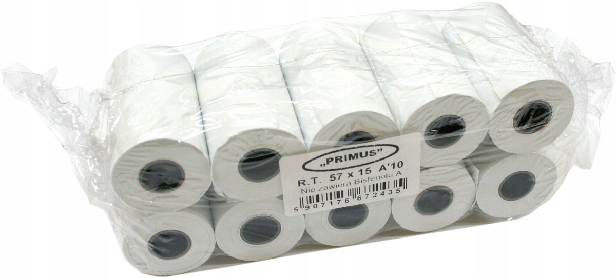 Primus thermische kassarollen 57mm x 15m - 10 stuks