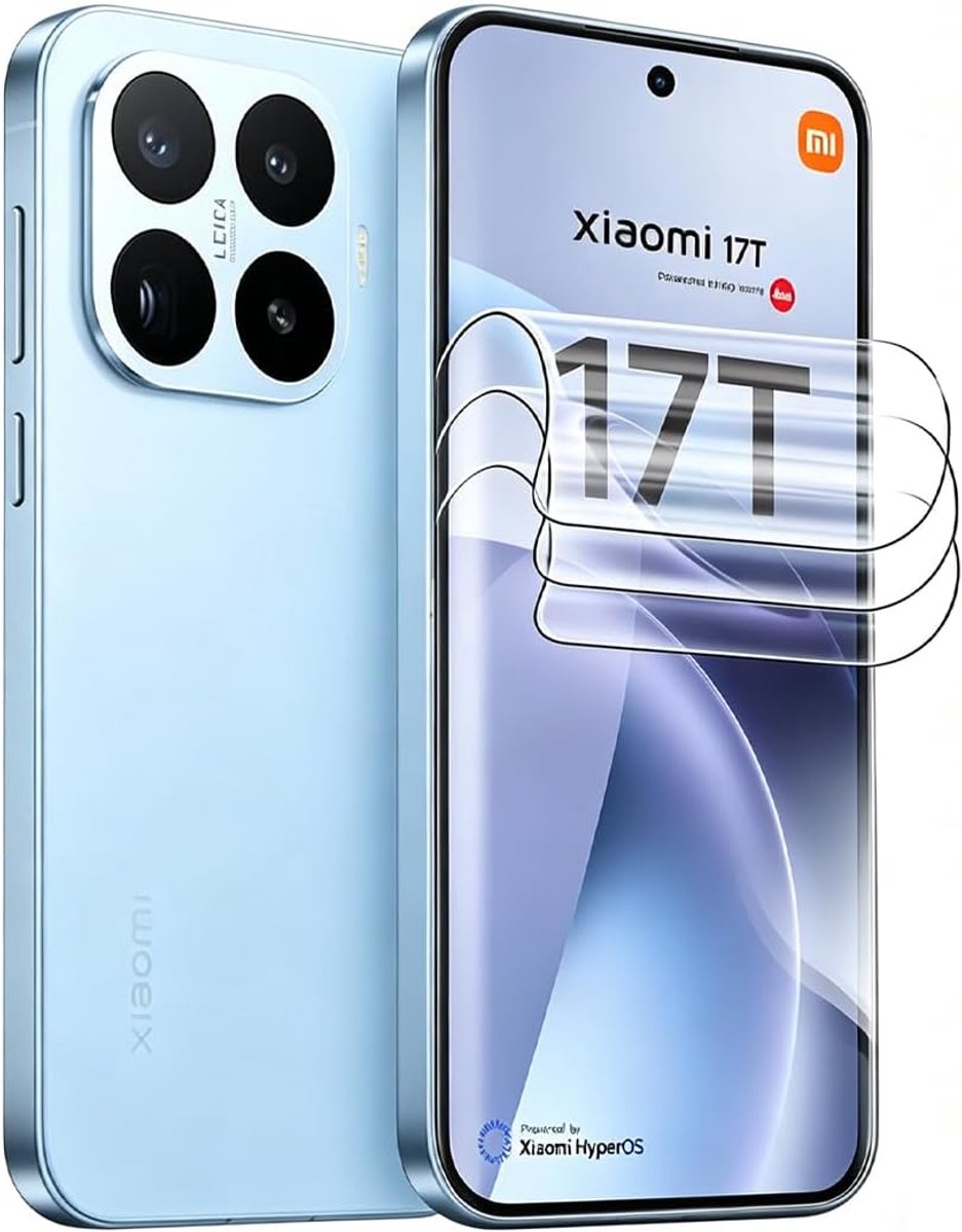 3 stuks transparante beschermfolie voor Xiaomi 17T 6,59 inch, zelfherstellend, 100% compatibel met FaceID, ultra - ShopVlot