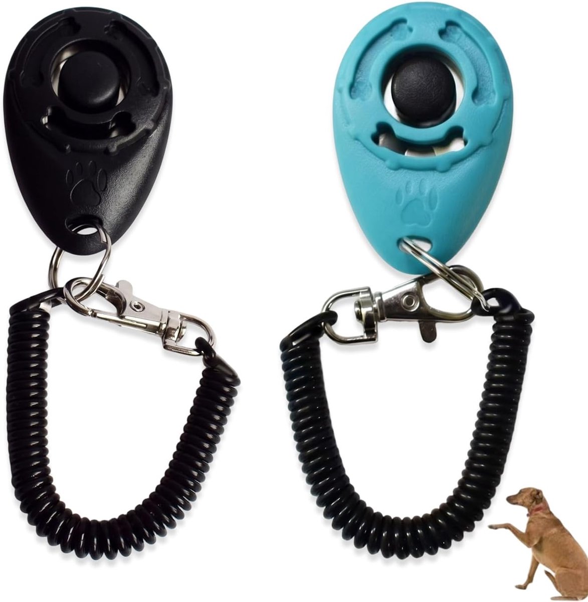 Klicker Hond, set van 2, clicker hond voor hondentraining en puppyopvoeding, hondenklikker opvoedingshulp voor honden - ShopVlot