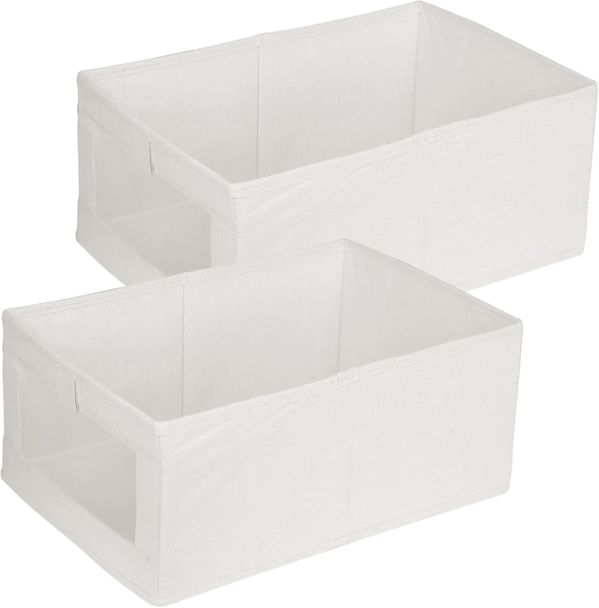 SnelShoppen - 2 Stuks Opbergdozen, Vouwbare Box met Transparant Kijkvenster, Vouwbare Opbergbox voor Kleding, Boeken, Cosmetica, Speelgoed, 40x30x25cm