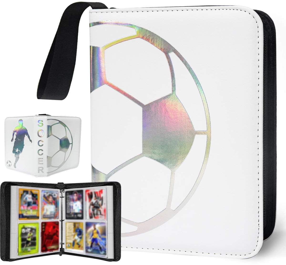 Soccer Card Binder met 400 vakken - waterafstotend kaartenalbum - uitneembare hoezen - ideaal voor verzamelaars - ShopVlot