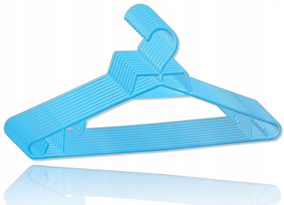 50x Blauwe Kledinghangers - Universeel & Stevig