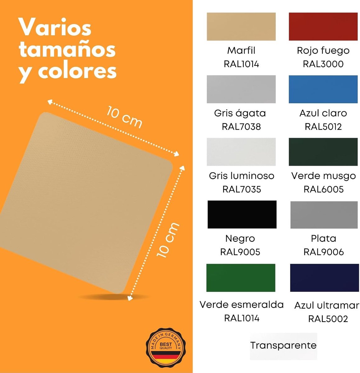 Reparatieset tentdoek - Ivoor - 10 x 10 cm - Zelfklevende PVC Reparatiepleister - Voor Tent, Zeil en Vrachtwagen