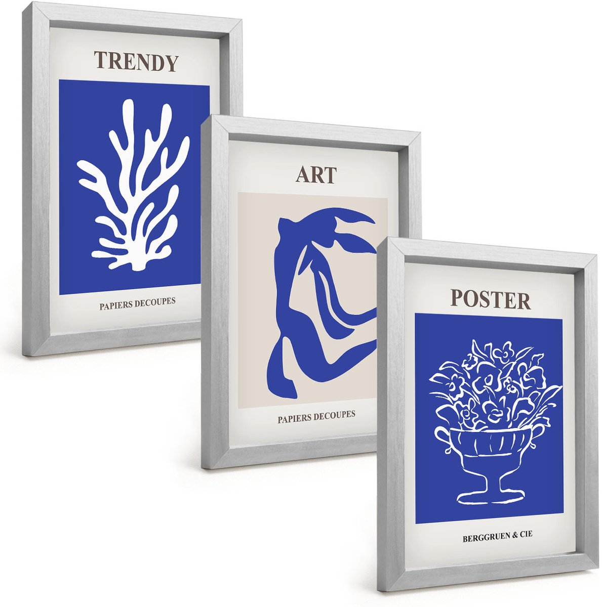 Tulup 4-Delige Schilderij Set - Abstracte kunstposters van Henri Matisse - 20 x 30 cm - Schilderijen Set - Wanddecoratie - Woonkamer - Muurdecoratie