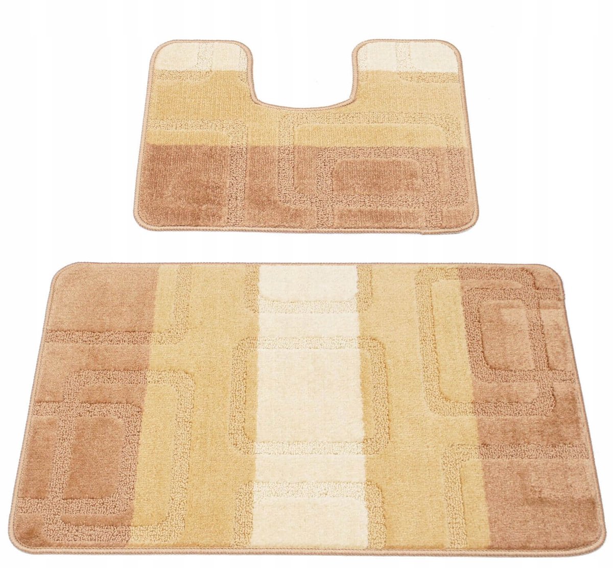 Zachte Antislip Badkamermatten Set - 2 Delig - Beige