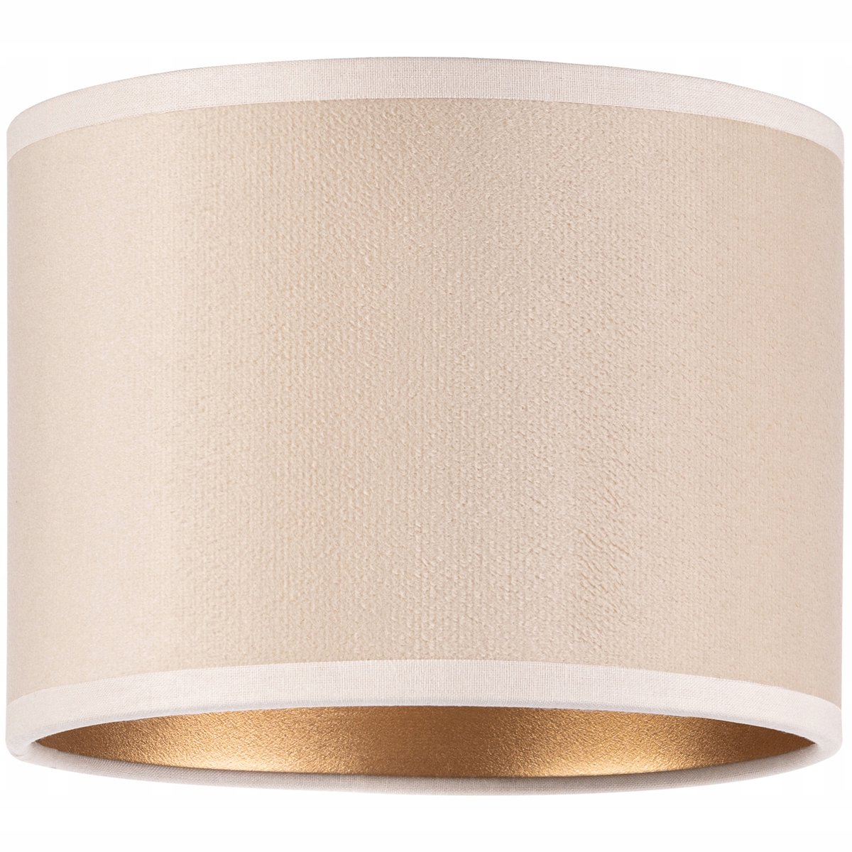 Merkloze Beige Fluwelen Lampenkap Cilinder E27 16cm