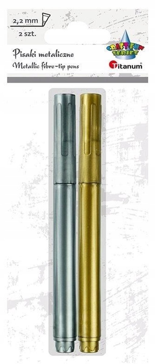 Set van 2 Metallic Markers Goud & Zilver - 2.2mm Lijn