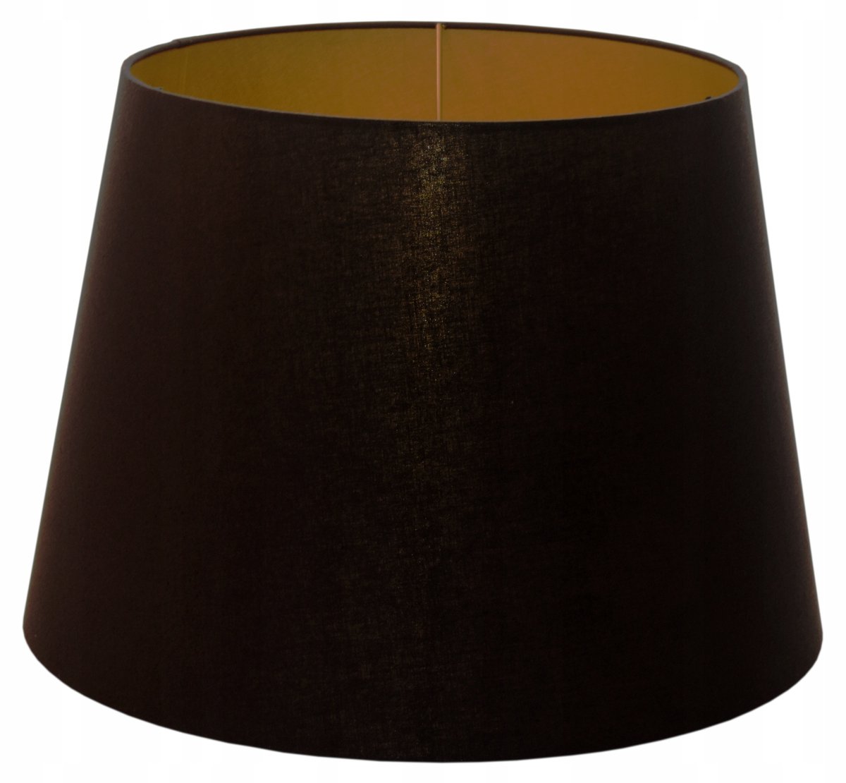 Zwarte Lampenkap Kegel E27 Katoen Goud 20x30 H20