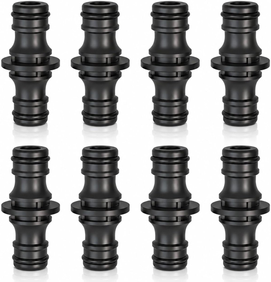 8 stuks 1/2 inch dubbele stekker, dubbele mannelijke connector voor slang, snelkoppeling, waterslangverlenging - ShopVlot