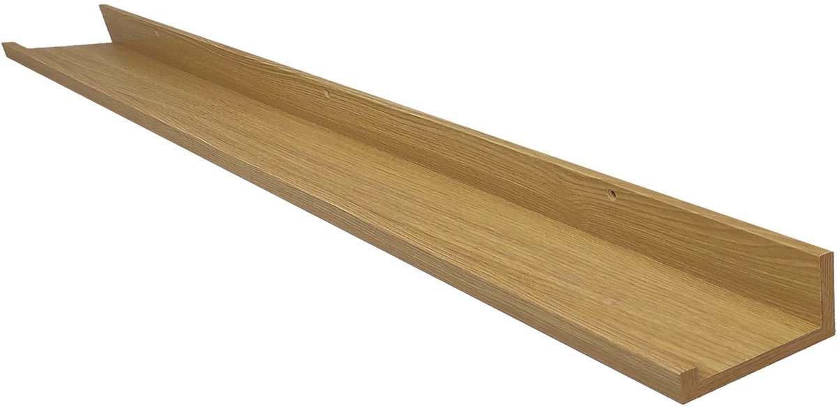 Famanu – Wandrek, 100 cm, eikenlook, groot natuurlijk zwevend rek met onzichtbare houder, plank voor woonkamer en keuken