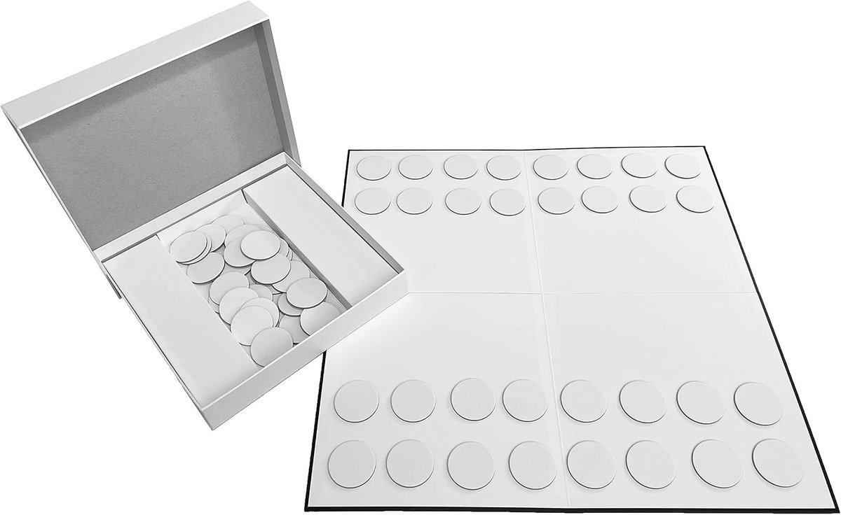 Schaakstenen - Blanco Bordspel Set - Dammen en Schaakspel Zelf Maken - Creatief Spel voor Kinderen en Volwassenen