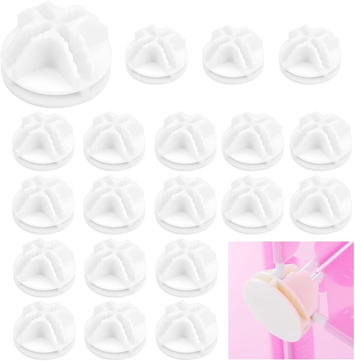 LANSKYLAN 20pcs Rack Module Connectors, Wire Mesh Cube Connectors, Plastic Connectors, Modular Cabinet Connectors for - ShopVlot