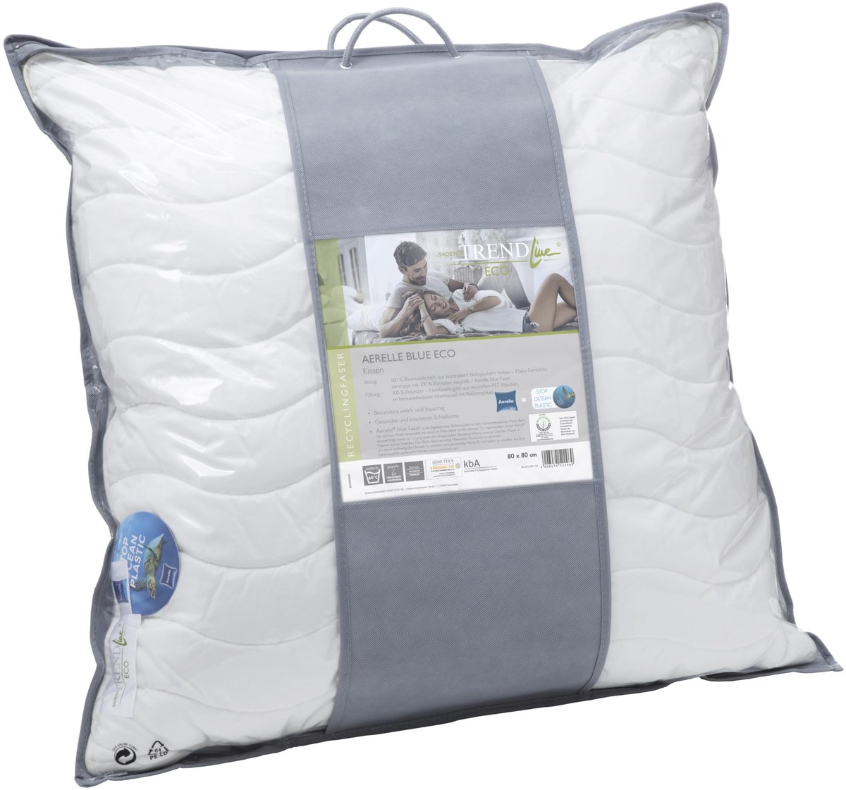 Hoofdkussen 80 x 80 cm - Duurzaam en ademend - Wasbaar voor optimaal comfort - ShopVlot