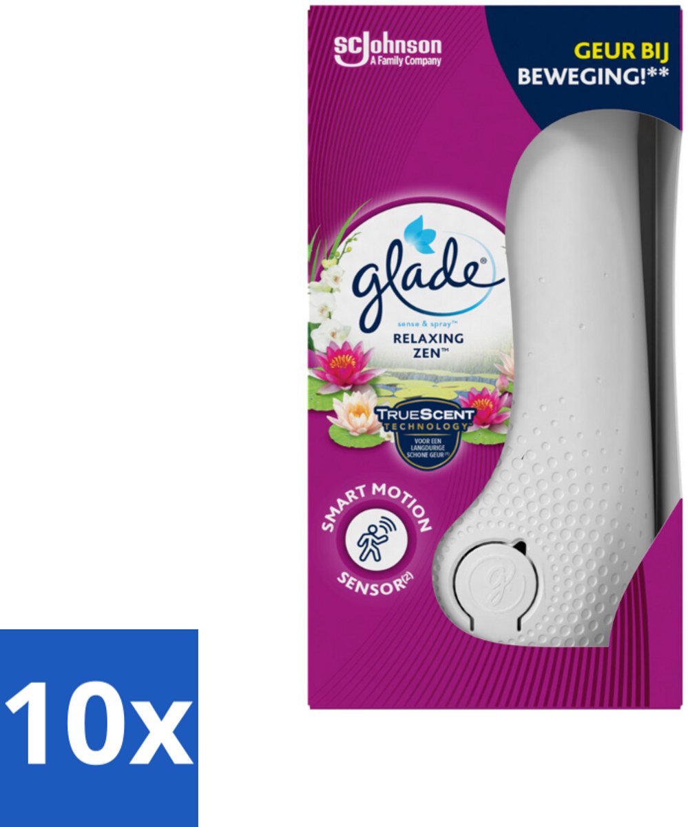 Glade - Houder Sense & Spray - Relaxing Zen - 18 ml - Bulkverpakking - 10 stuks