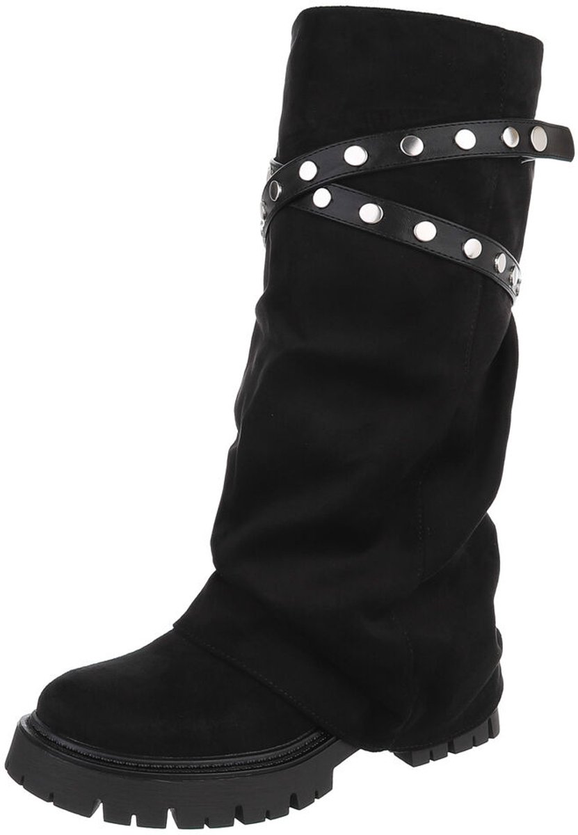 Hoge laars - studs en profielzool - dames Mt:40