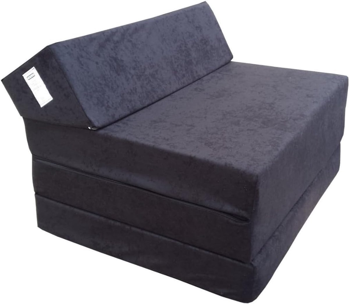 Opvouwbare matras logeermatras 200 x 70 cm - Zwart - Hoofdeinde - Ideaal voor logeren - ShopVlot