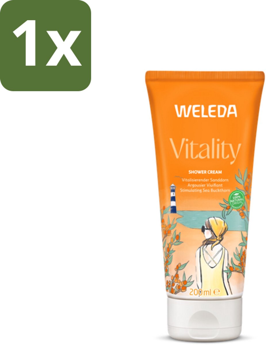 1 x WELEDA - Douchecrème Duindoorn Vitality - 200 ml - Douchecrème - Duindoorn - Natuurlijke Douchecrème - Biologische Douchecrème - Vitaliteit