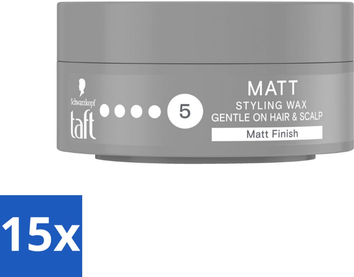 Taft - Matt 5 - Styling Wax - Matterende finish - 75 ml - Bulkverpakking - 15 stuks