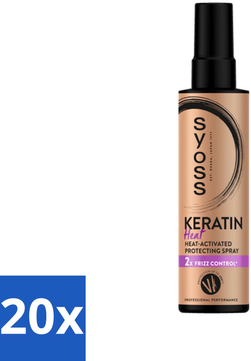 Syoss - Keratin - Heatprotection Spray - Tot 220°C Bescherming - 200 ml - Bulkverpakking - 20 stuks