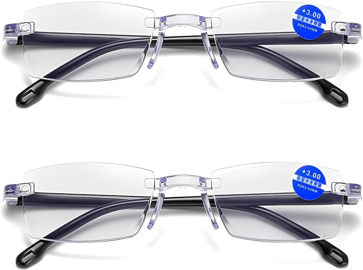Intelligente zelfregulerende brillen - zonder montuur - anti-blauw licht - voor optimaal zicht - ShopVlot