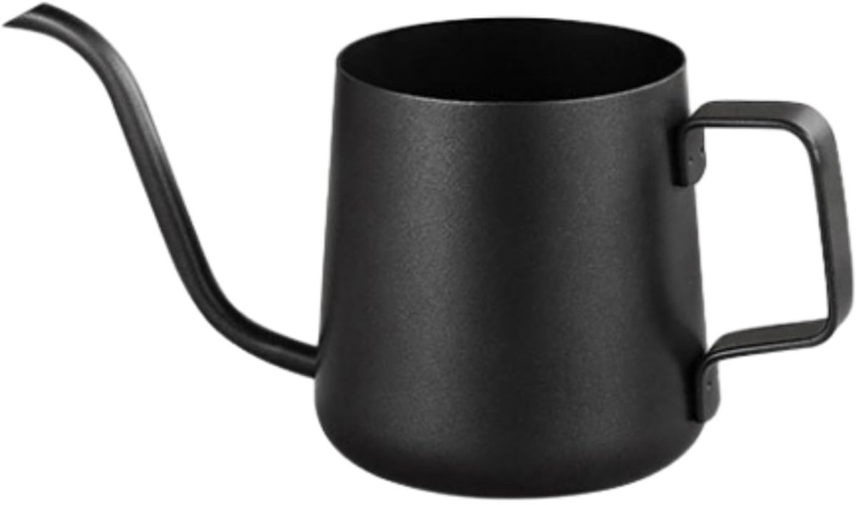 Waterkoker zwanenhals 250 ml - zwart - mini-roestvrijstaal - ideaal voor kamerplanten - ShopVlot