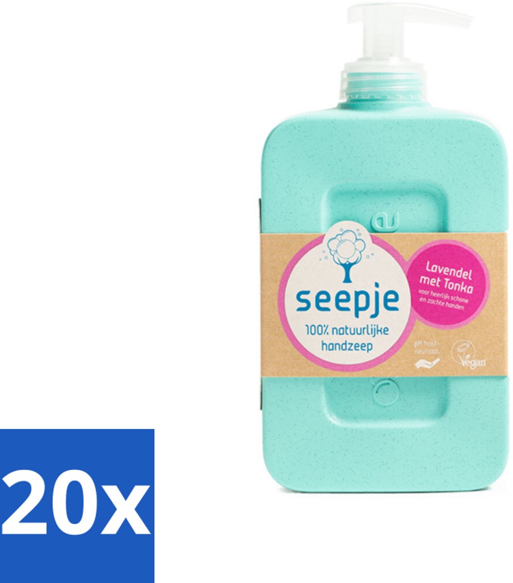 20 x Seepje - Handzeep - Zachte Geur - Lavendel met Tonka - 300 ml - Handzeep Lavendel Met Tonka - Natuurlijke Handzeep - Handverzorging - Zachte Geur - Vegan Handzeep