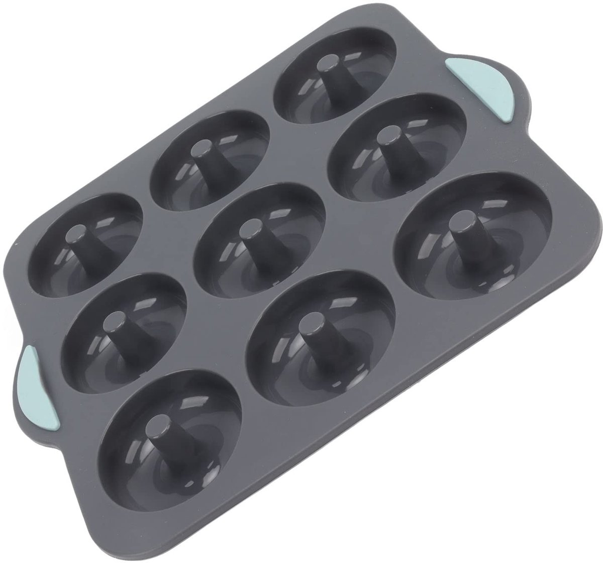 Dailygoods- Donutpan Hittebestendig - Siliconen Bakvorm - 9 Holten - Antiaanbaklaag - Donutvorm - Cake/Muffin Bakvorm