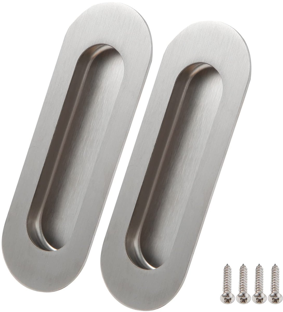 Dailygoods- Handgreep Ingebouwd 120mm - Schuifdeurgreep - Verzonken Handvat - Roestvrij Staal - Handgrepen voor Keuken/Badkamer - Afmetingen 12x4x1,3 cm - Deurgreep