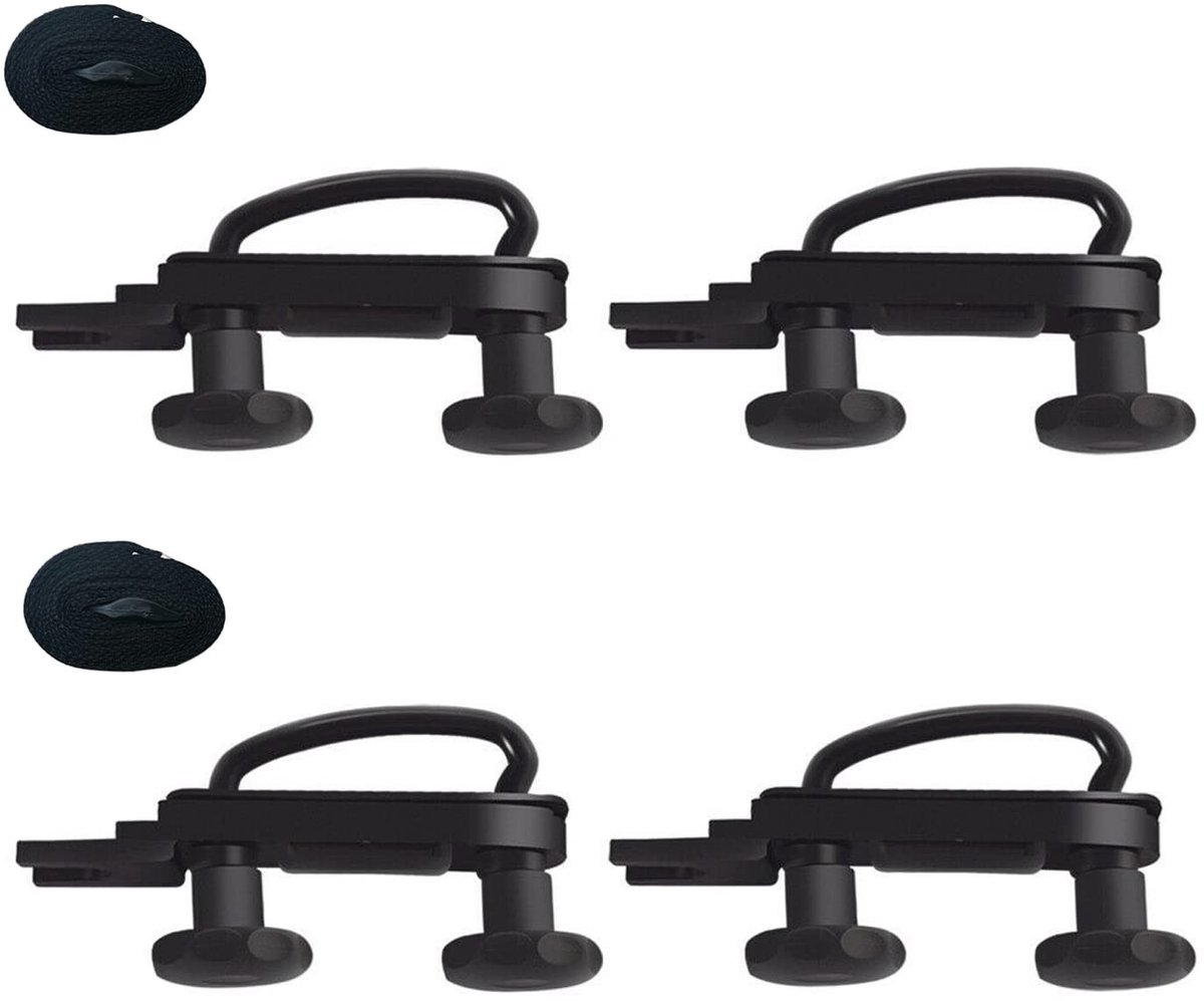 Dailygoods- Dakkoffer U-Bouten 4 Stuks - Universele Dakkoffer U-Boutklemmen - Dakkoffer Montageset - Dakkofferaccessoires - Zware Borgmoeren - Materiaal: Verzinkt Aluminium/Rubber - Dakkofferbevestiging