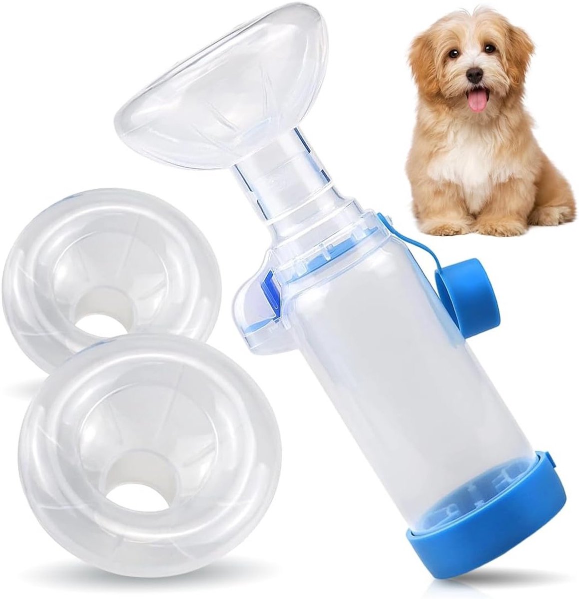 Inhalator voor Huisdieren met 2 Maskers voor Katten en Honden | Aerosol Kamer met Ademhalingsindicator | Draagbare Inhalatiehulp voor Gezondheid en Welzijn