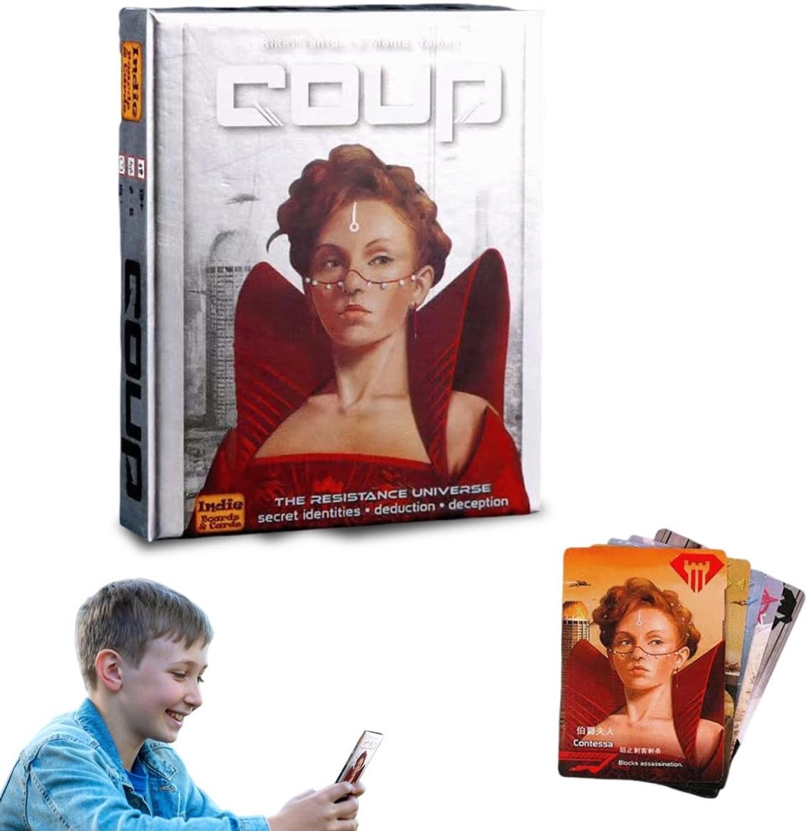Dailygoods- Kaartspel Coup Reform - Feestspel voor 2-6 spelers - Leeftijd 14+ jaar - Speeltijd 15 minuten - Decoratieve blikken doos - Bordspel