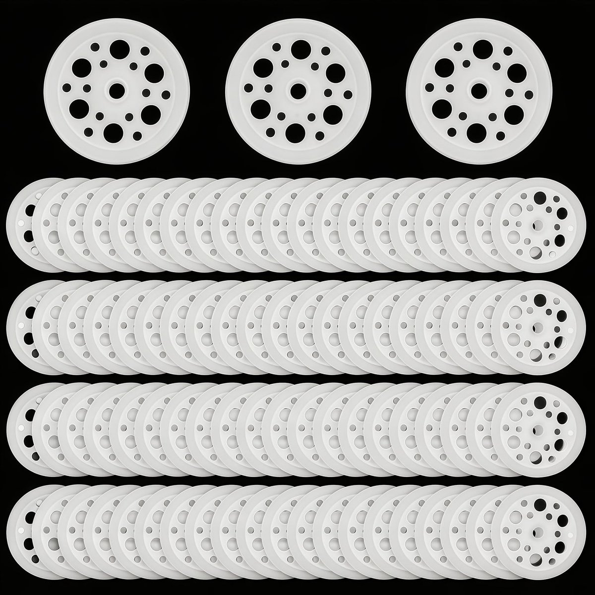 Dailygoods- Sluitringen 220 st. - Kunststof Isolatieschijven - Isolatieplaten - PP Pakkingen - Bevestiging en Ondersteuning - 45x45 mm