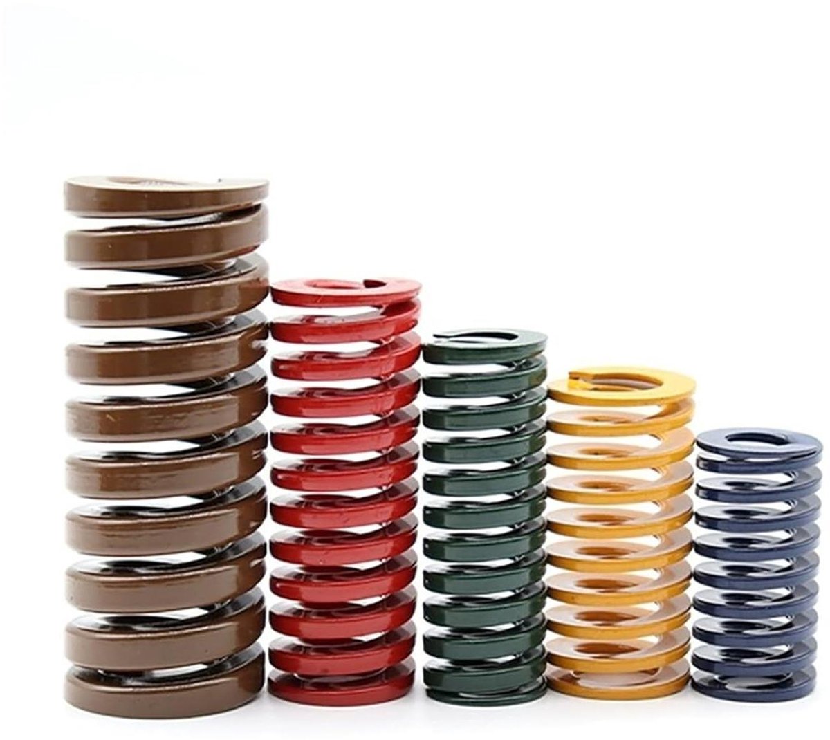 Drukveren - Compressieveren - Industriële toepassingen - Kleurgecodeerde draagvermogens - Buitendiameter 18mm - Geel