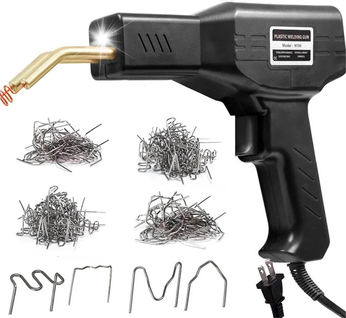 Kunststof lasapparaat - Plastic reparatie - Onderdelen herstellen - Oververhittingsbeveiliging - 50W - Zwart