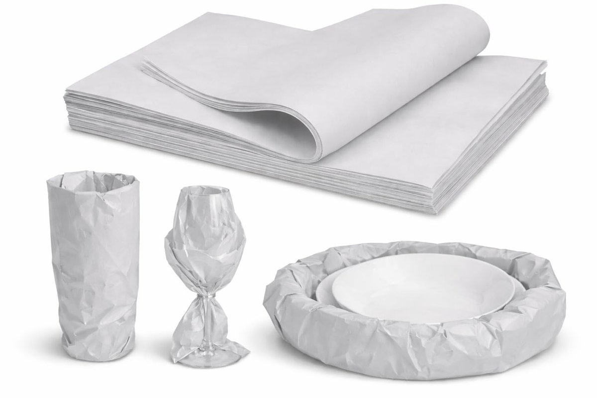 Dailygoods- Verhuispapier 60 g/m² - Verpakkingspapier - Inpakpapier - Vullen van dozen - Breekbare voorwerpen - 100 Grijze vellen