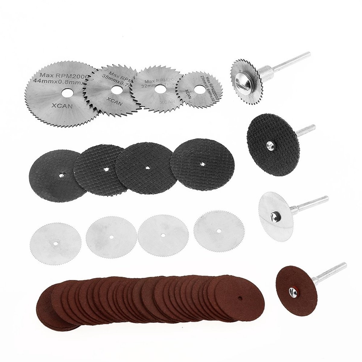 Dailygoods- Schuurgereedschapsset 55 Stuks - Draaigereedschap - Accessoireset - Polijstaccessoires - Harsdoorslijpschijf/HSS-doorslijpschijf - Geschikt voor hout en metaal - Draaigereedschapset
