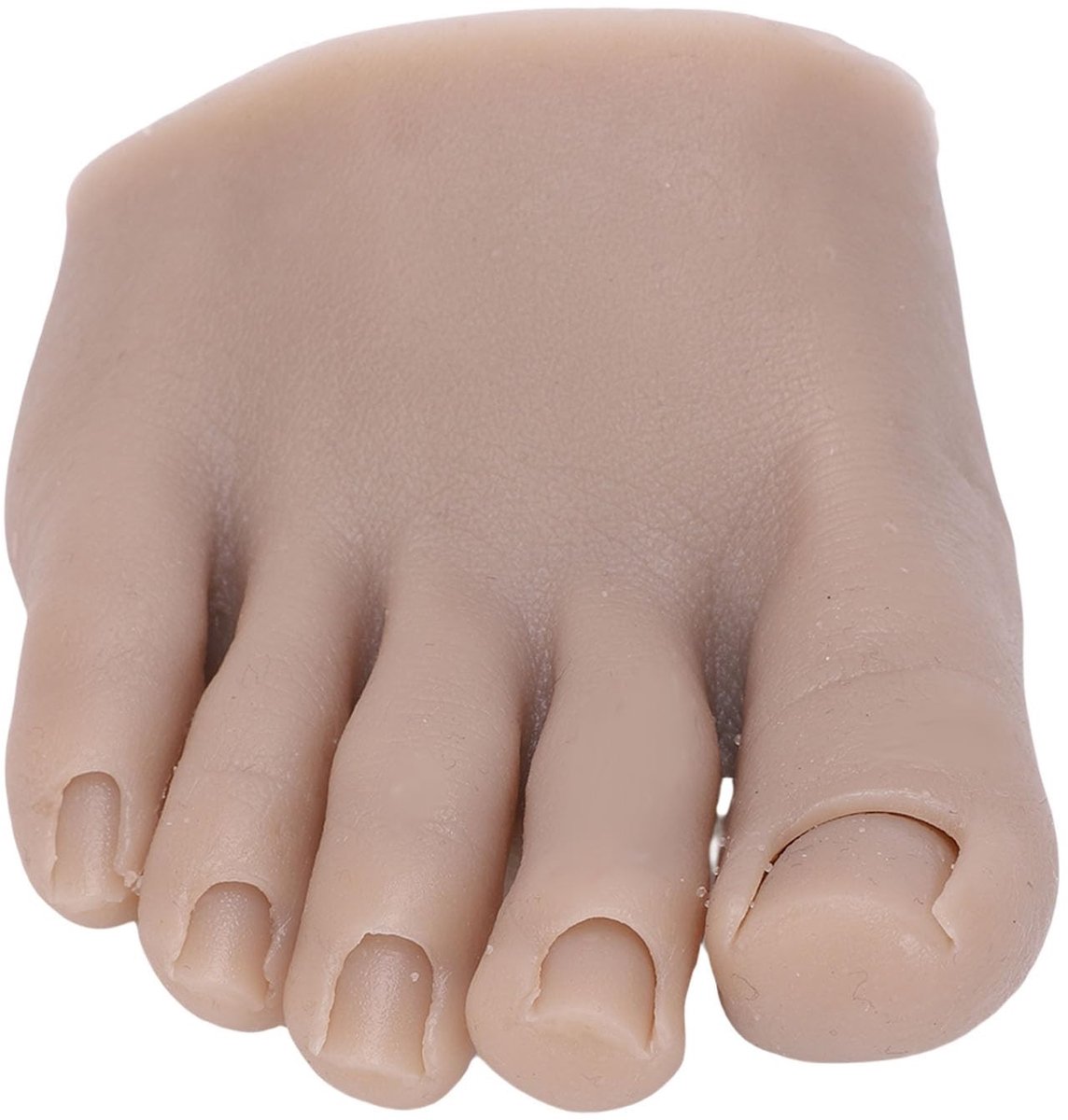 Dailygoods- Nageltraining Voet - Siliconen Oefenmodel - Herbruikbaar - Draagbaar - Zachte Halve Voet - Realistische Huidtextuur - Nagel Oefenmodel