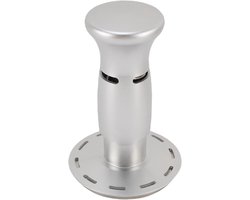 Koffiepoeder Hamer - Koffie Tamper - Betere Extractie - Automatisch Rebound - 6x9.5 cm - Zilver