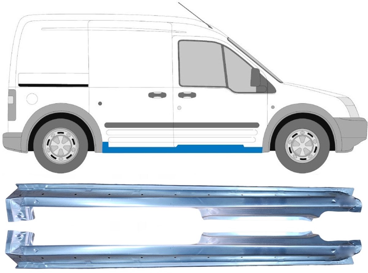 Volledige dorpel voor Ford Transit Connect 2003-2013 / Links + Rechts / Set