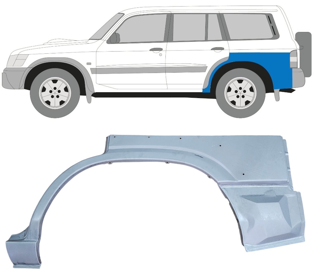 Reparatiepaneel achterspatbord voor Nissan Patrol Y61 GY61 2005-2009 / Links