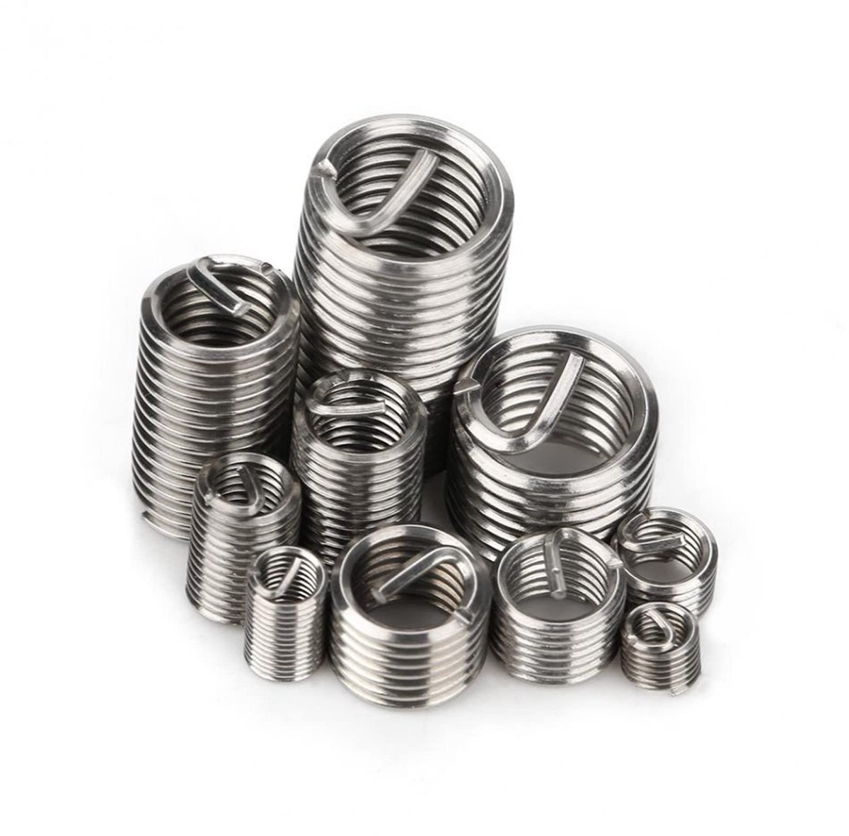 Dailygoods - 150 Stks Schroefdraad Inserts - Helicoil Draad Reparatie Kit - M3 M4 M5 M6 M8 - Geschikt voor Precisie-onderdelen - Roestvrij Staal