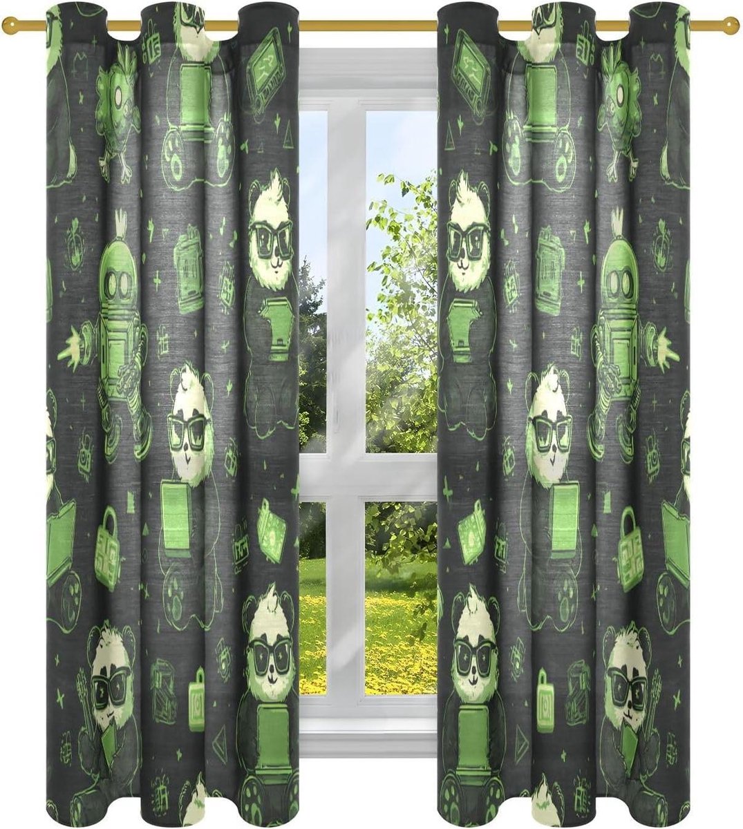Linnen Gordijnen - Decoratie Panelen - Woonkamer Decoratie - Warmte-isolerend - 160 cm Len