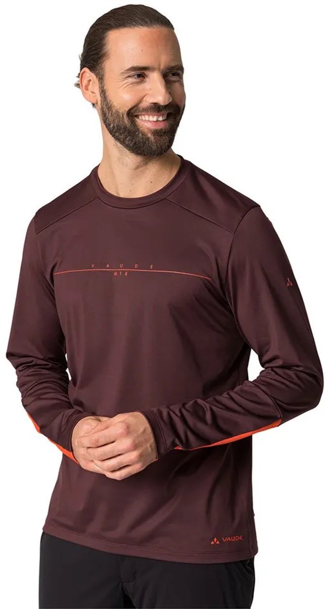 Vaude Bike Qimsa T-shirt Met Lange Mouwen Man Dark Oak Uni