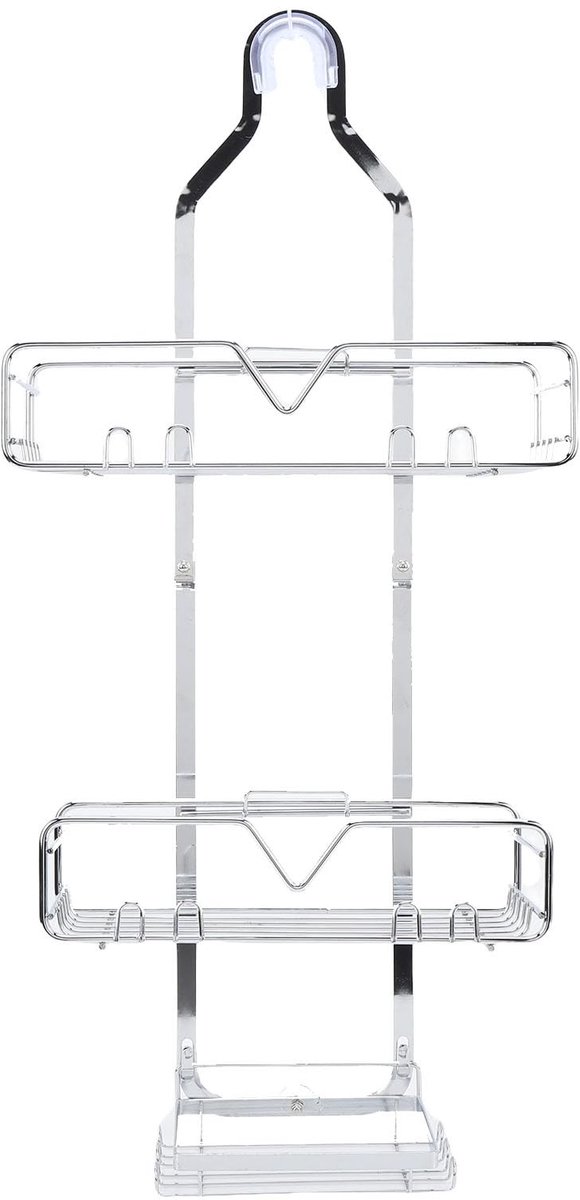 Dailygoods - Roestvrijstalen Douche Caddy met Haken voor Badkamer