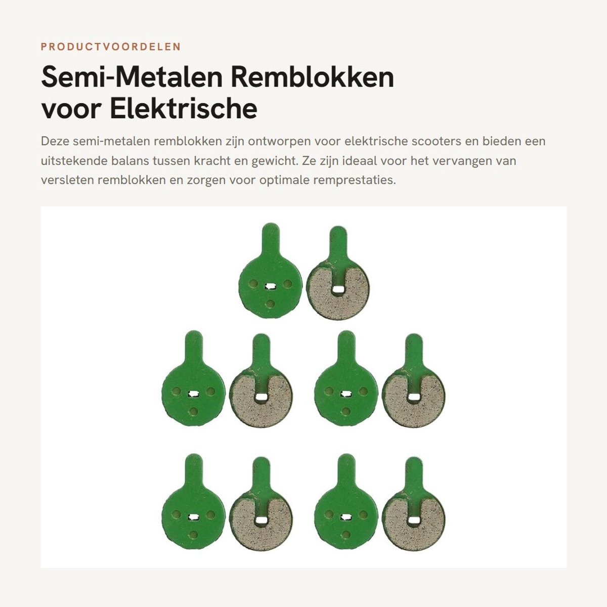 Dailygoods - Semi-Metalen Remblokken voor Elektrische Scooter
