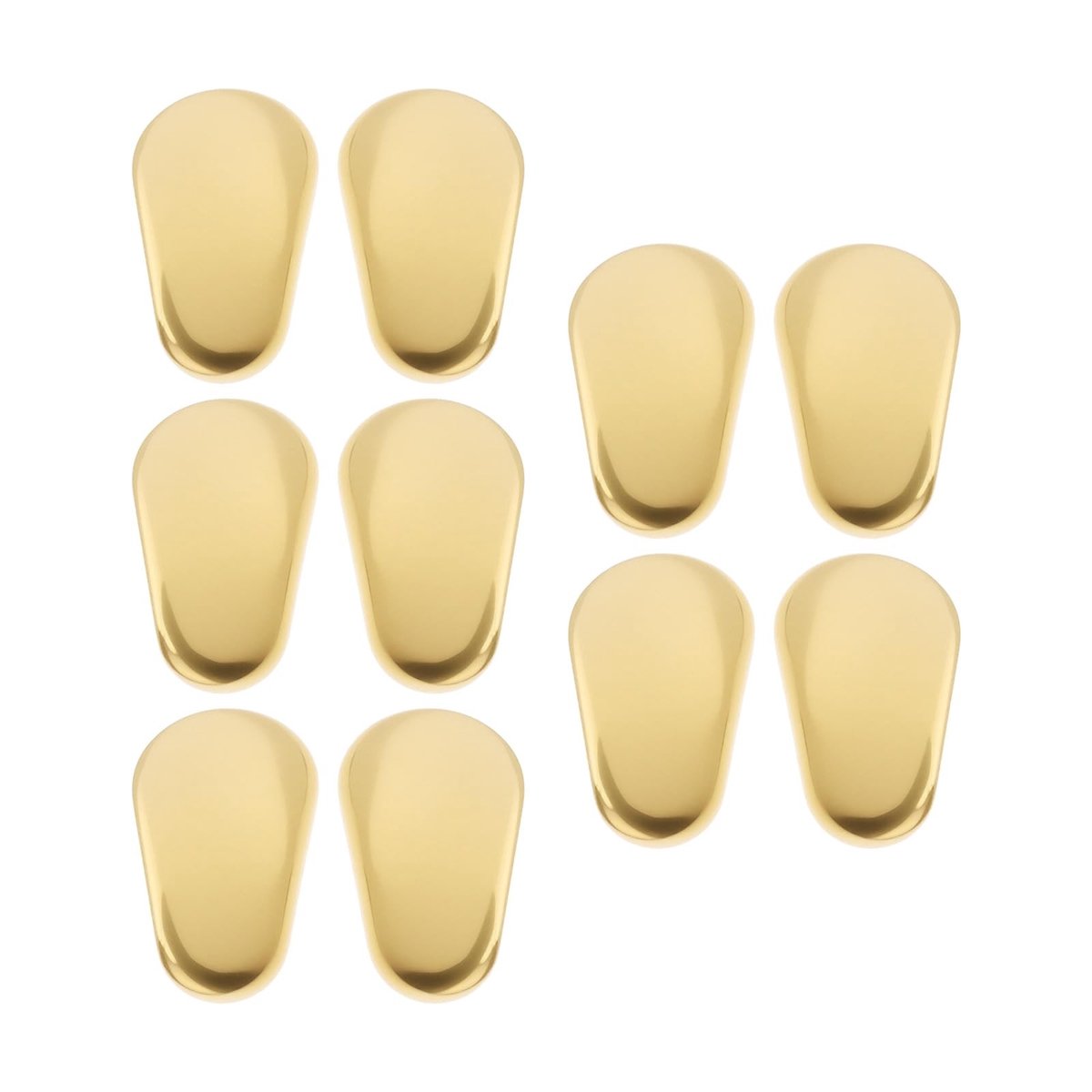 Dailygoods- Neuspads Gouden Push-In - Neuspads Bril Siliconen - Neuspads Bril Zelfklevend - 5 Paar - 12mm - Lichtgewicht en Duurzaam - Zonnebrilonderdelen