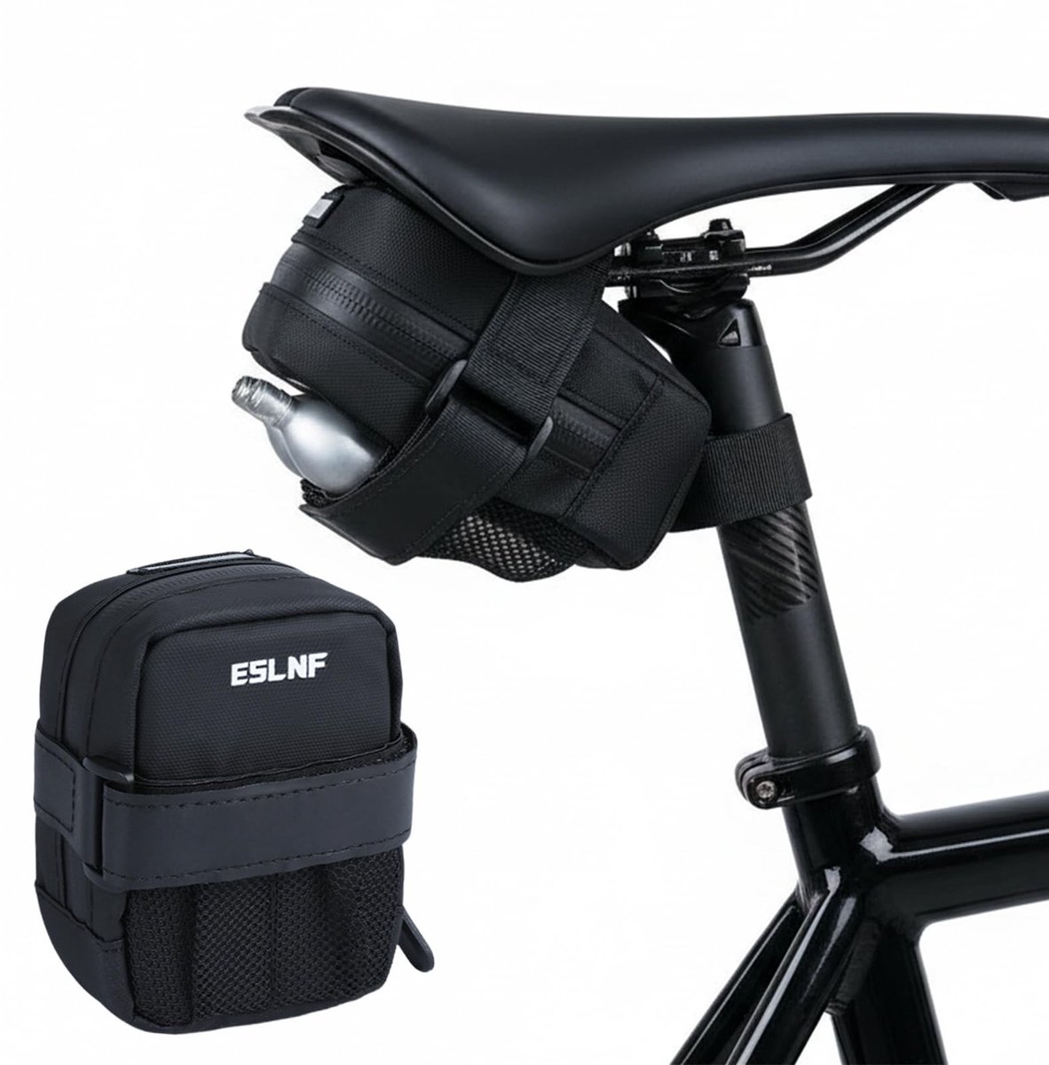 Dailygoods- Zadeltas Waterdicht - Mini Fietstas - Compact Design 12 x 9 x 5 cm - Reflecterende Details - Hoogwaardig 600D Polyester - Lichtgewicht