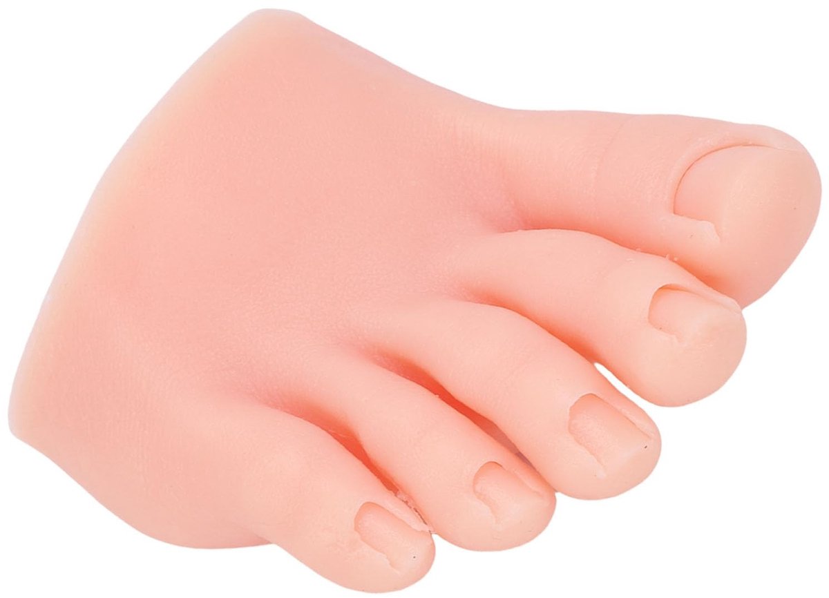 Dailygoods- Oefenvoet Herbruikbaar - Siliconen Trainingsmodel - Draagbaar voor Nail Art - Realistisch Tenen - Zacht Elastisch Materiaal - Geschikt voor Beginners en Experts - Nail Art Voet