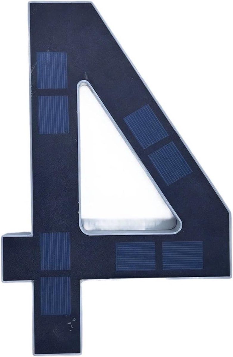 Verlicht Huisnummer - Adresbord Licht - Huis Verfraaien - Waterdicht Ontwerp - Hoogte 12cm - Zwart