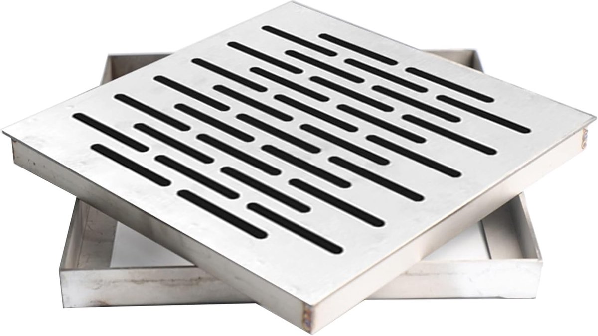 Afvoerrooster RVS - Terras Afvoer - Water Management - Verwijderbaar Rooster - Diverse Maten - Zilver